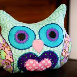 Lola Purply Owl Pillow